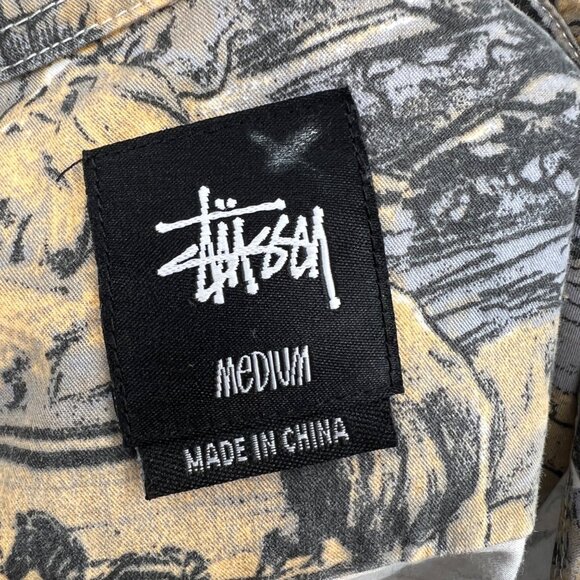Stussy Shirt Mens Size M Africa Safari Wildlife‎ Lion King Gorpcore Western - Picture 8 of 10